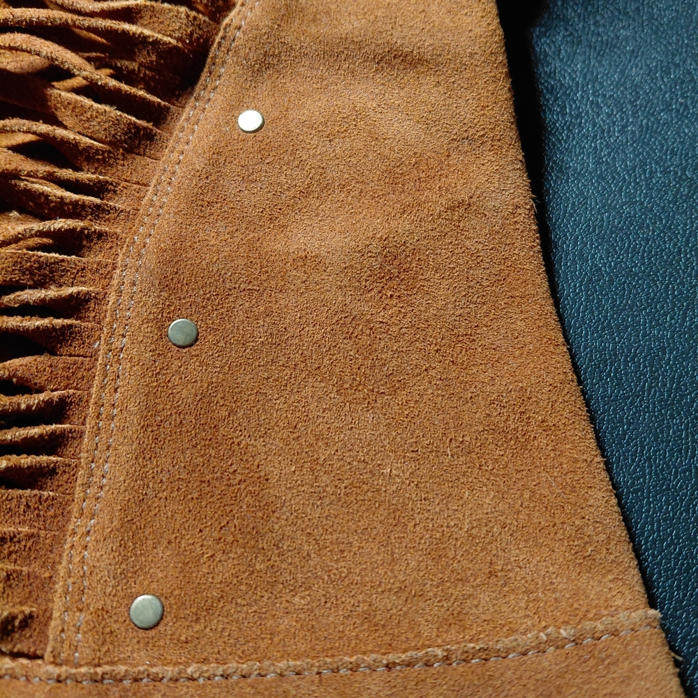 Vintage Minnetonka Brown Leather Stud And Fringe Detail Size Ladies 9 Preloved - Picture 5 of 16